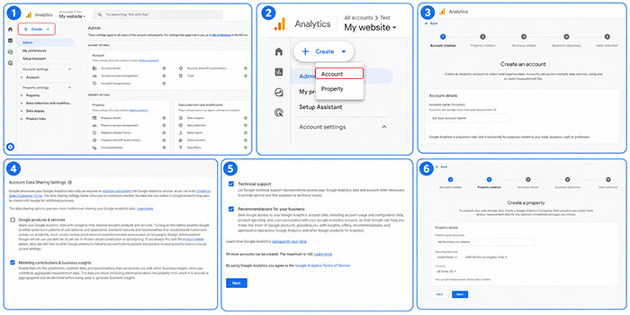 ایجاد یک Property جدید در Google Analytics